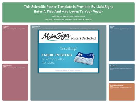 This Scientific Poster Template Is Provided By MakeSigns