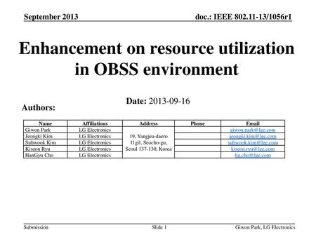 Enhancement on resource utilization in OBSS environment