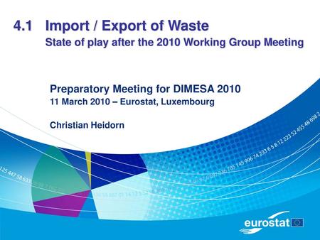 4. 1. Import / Export of Waste