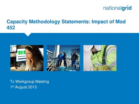 Capacity Methodology Statements: Impact of Mod 452