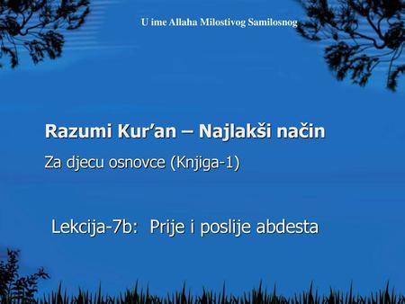 Razumi Kur’an – Najlakši način Za djecu osnovce (Knjiga-1)