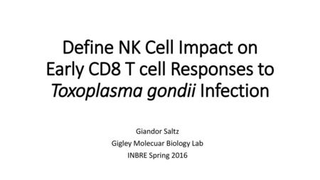 Giandor Saltz Gigley Molecuar Biology Lab INBRE Spring 2016