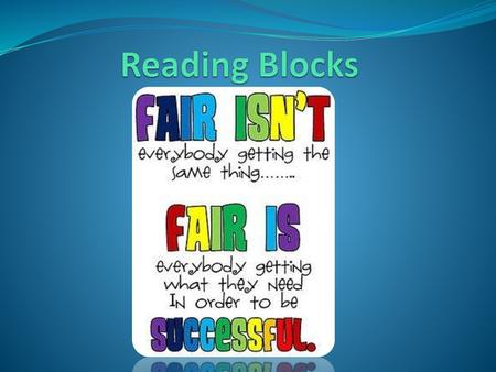 Reading Blocks.