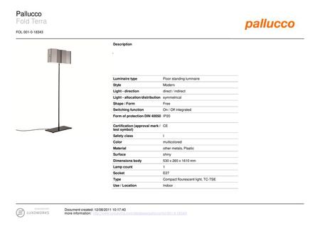 Pallucco Fold Terra FOL Description - Luminaire type