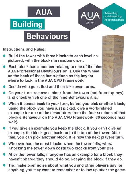 AUA Building Behaviours