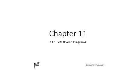 Chapter 11 11.1 Sets &Venn Diagrams.