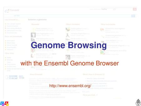 with the Ensembl Genome Browser