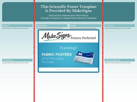 This Scientific Poster Template Is Provided By MakeSigns