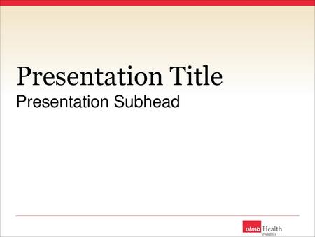 Presentation Title Presentation Subhead.