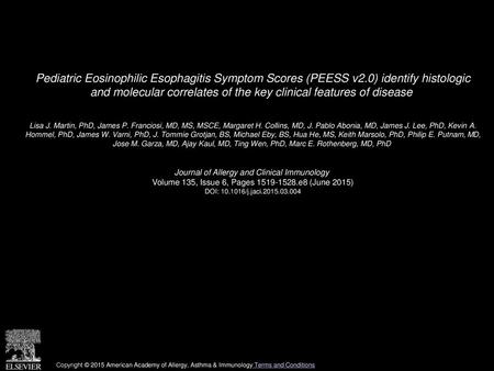 Pediatric Eosinophilic Esophagitis Symptom Scores (PEESS v2