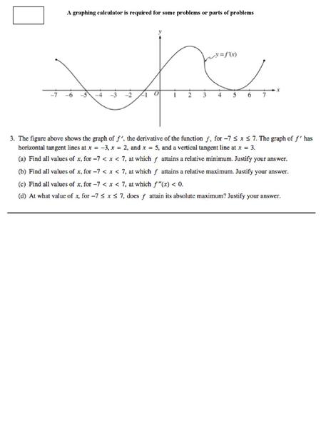 A graphing calculator is required for some problems or parts of problems 2000.