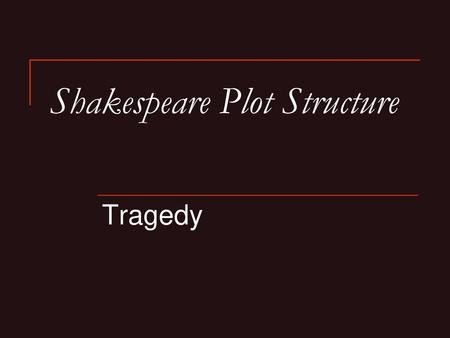 Shakespeare Plot Structure