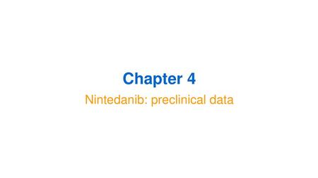 Nintedanib: preclinical data