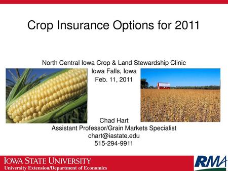 Crop Insurance Options for 2011