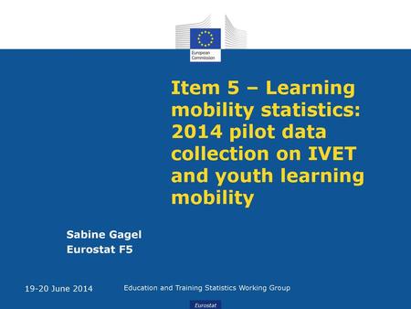 Education and Training Statistics Working Group