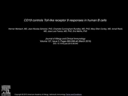 CD19 controls Toll-like receptor 9 responses in human B cells