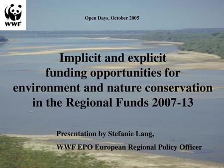 funding opportunities for environment and nature conservation