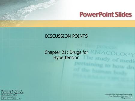 Chapter 21: Drugs for Hypertension