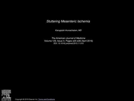 Stuttering Mesenteric Ischemia