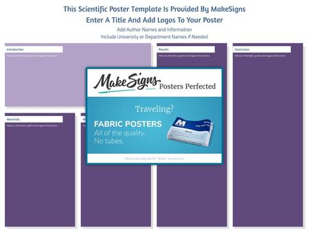 This Scientific Poster Template Is Provided By MakeSigns