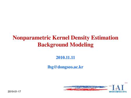 Nonparametric Kernel Density Estimation Background Modeling