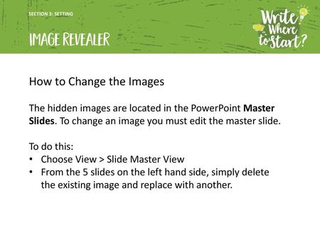 How to Change the Images