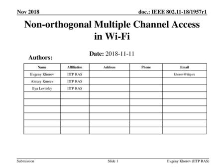 Non-orthogonal Multiple Channel Access in Wi-Fi