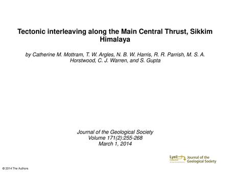 Tectonic interleaving along the Main Central Thrust, Sikkim Himalaya