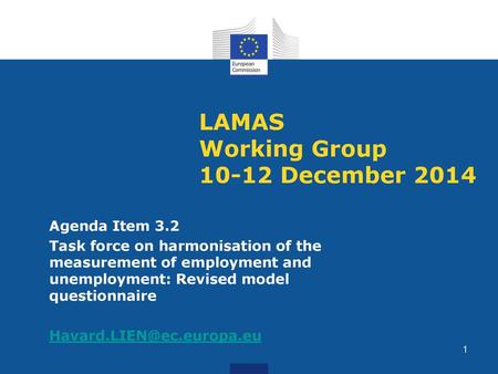 LAMAS Working Group December 2014