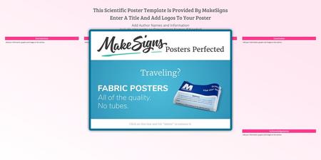 This Scientific Poster Template Is Provided By MakeSigns