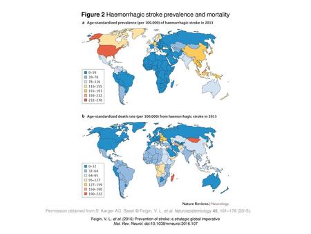 Figure 2 Haemorrhagic stroke prevalence and mortality