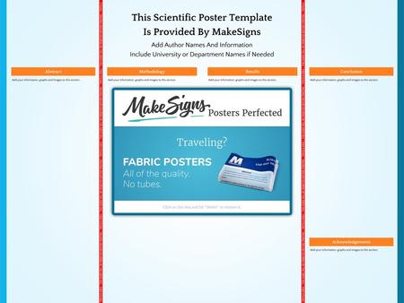 This Scientific Poster Template Is Provided By MakeSigns