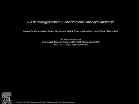 3,4-di-deoxyglucosone-3-ene promotes leukocyte apoptosis