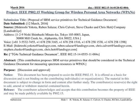 <month year> doc.: IEEE s March 2016