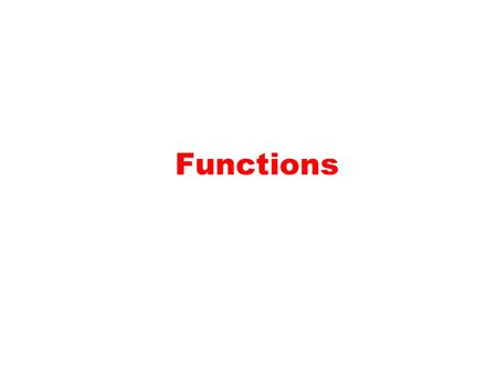 Functions.