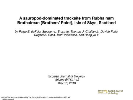 Scottish Journal of Geology