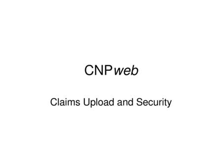 Claims Upload and Security