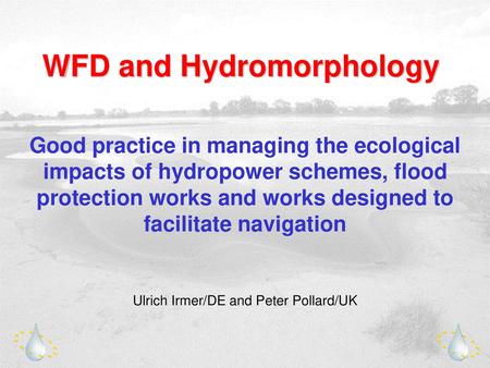 WFD and Hydromorphology