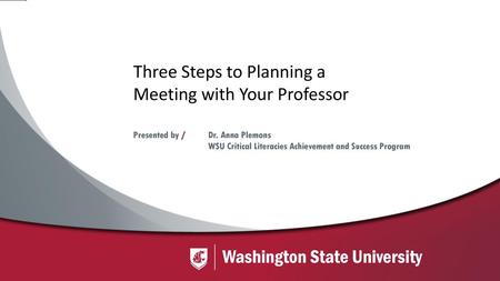 Three Steps to Planning a Meeting with Your Professor