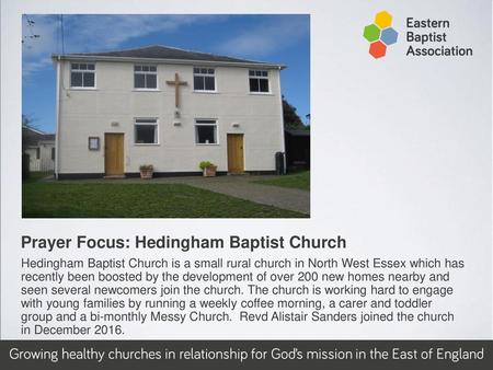 Prayer Focus: Hedingham Baptist Church