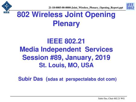 doc.: IEEE /xxxr0 Subir Das (sdas at perspectalabs dot com)