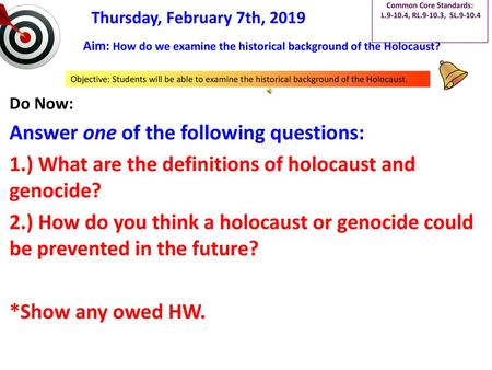 Aim: How do we examine the historical background of the Holocaust?