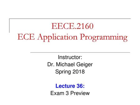 EECE.2160 ECE Application Programming