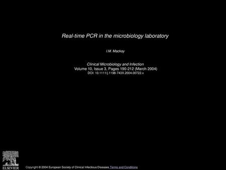 Real-time PCR in the microbiology laboratory