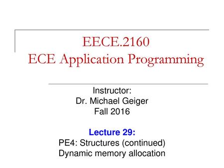 EECE.2160 ECE Application Programming