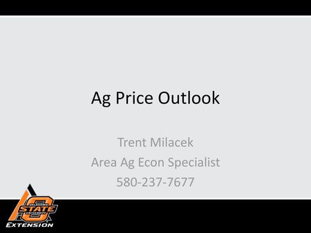 Trent Milacek Area Ag Econ Specialist