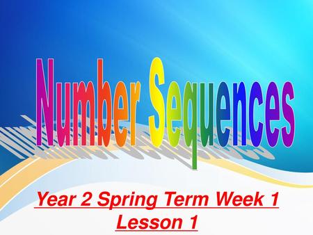 Year 2 Spring Term Week 1 Lesson 1