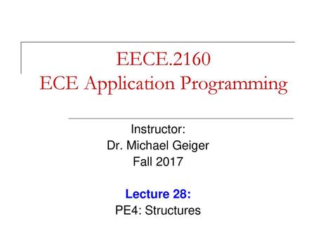 EECE.2160 ECE Application Programming