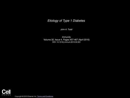 Etiology of Type 1 Diabetes