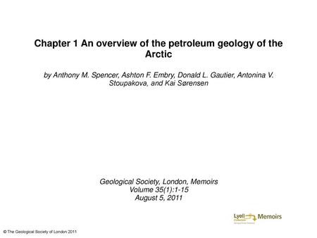 Chapter 1 An overview of the petroleum geology of the Arctic